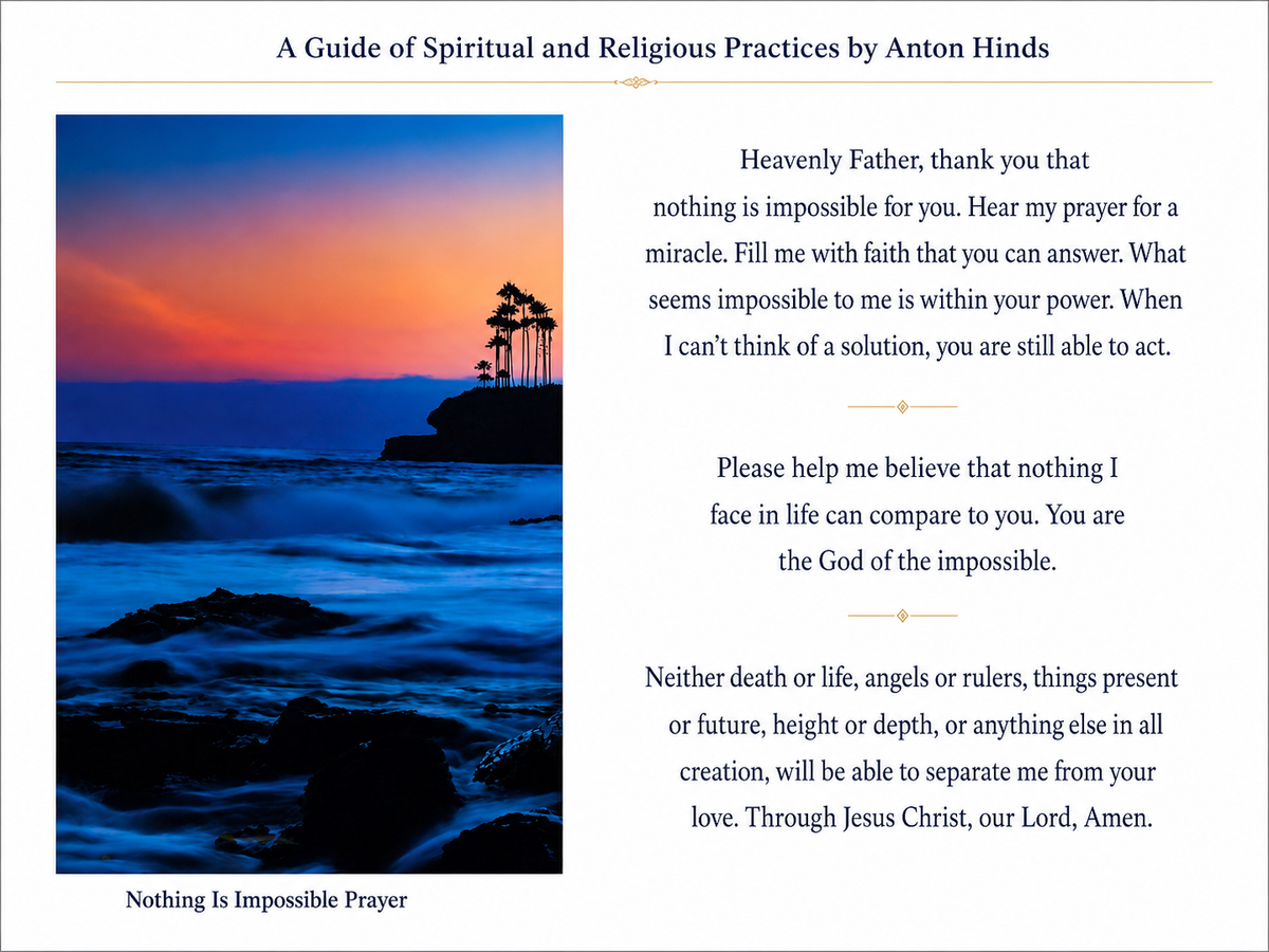 Interior preview: Nothing Is Impossible Prayer